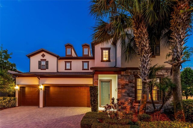 view of front of house featuring a garage