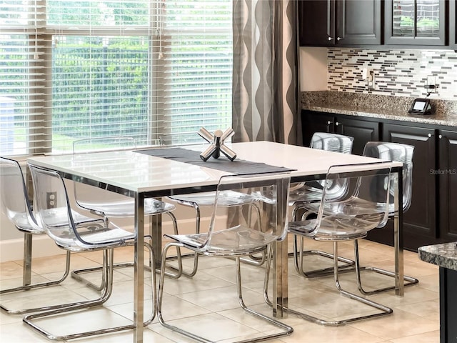 view of tiled dining room