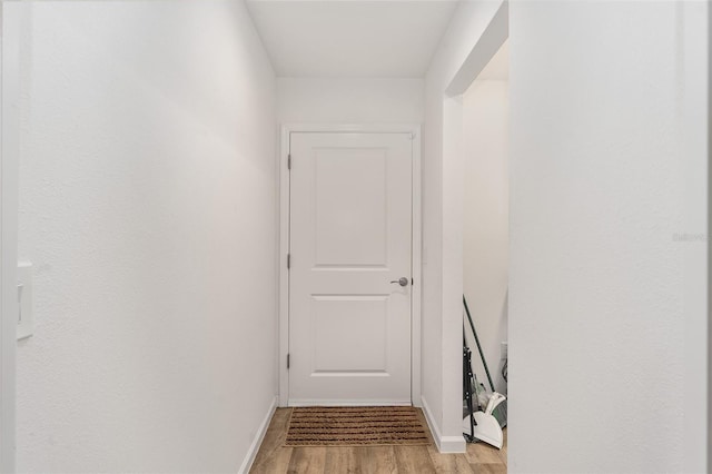 hall featuring light hardwood / wood-style floors