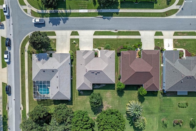 bird's eye view with a residential view