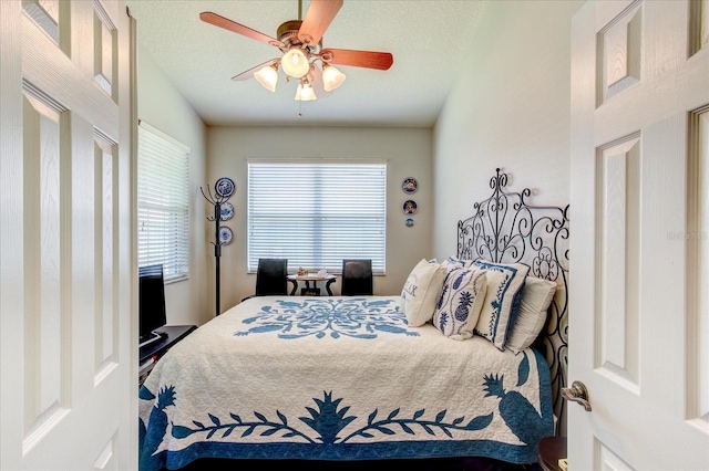 bedroom with ceiling fan