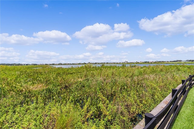 view of local wilderness with a water view