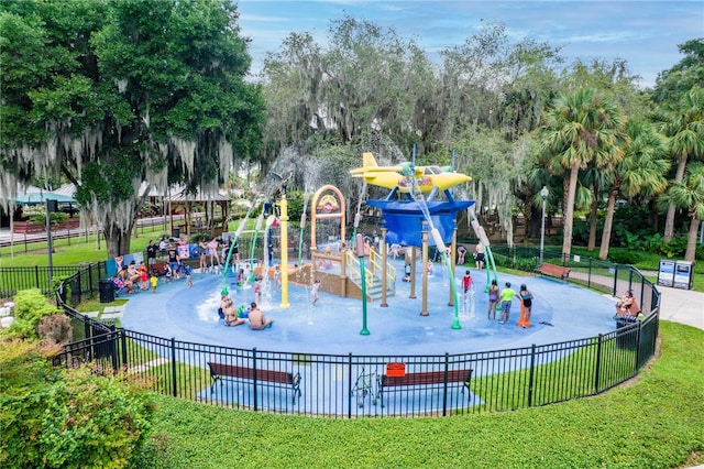 view of playground with a yard