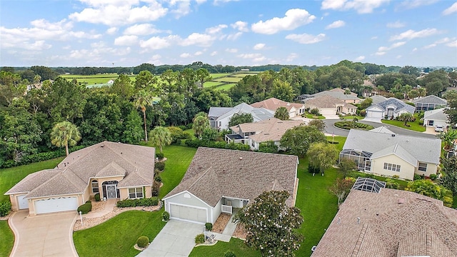 aerial view featuring a residential view