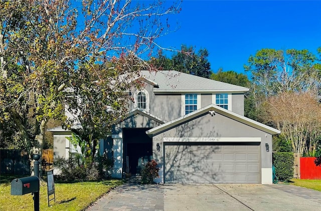 view of front of house featuring a garage