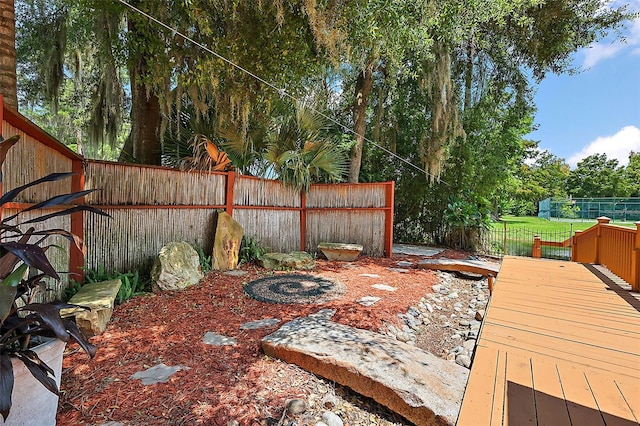 view of wooden deck