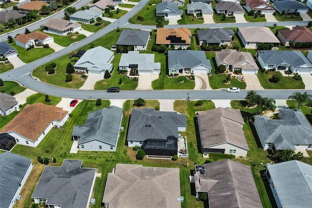 bird's eye view with a residential view