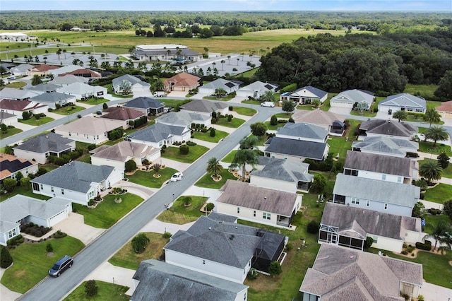 aerial view with a residential view