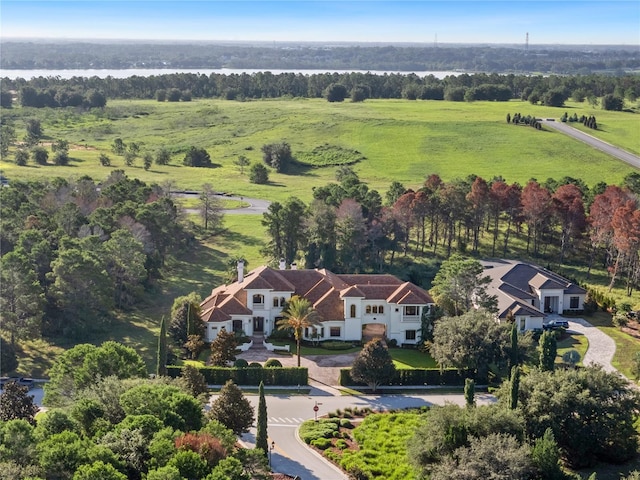 aerial view featuring a rural view