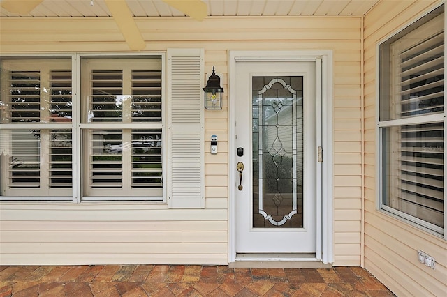 view of doorway to property