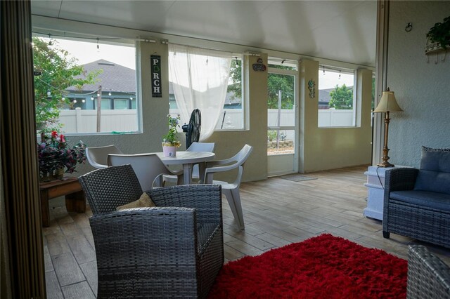 sunroom / solarium with plenty of natural light