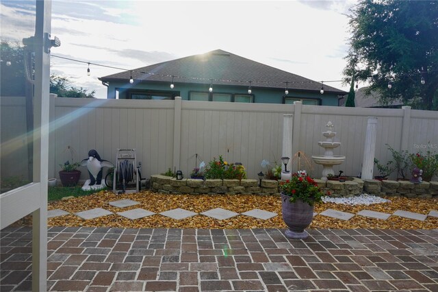 view of patio with a fenced backyard