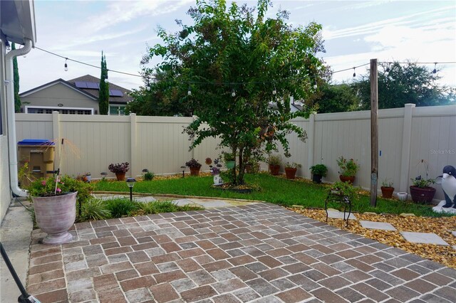 view of patio featuring a fenced backyard