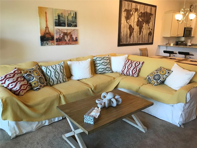 view of carpeted living room