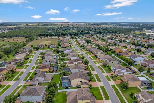 bird's eye view with a residential view