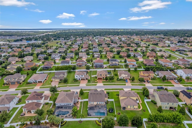 aerial view featuring a residential view