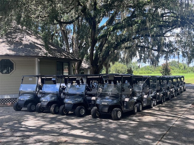 view of parking / parking lot