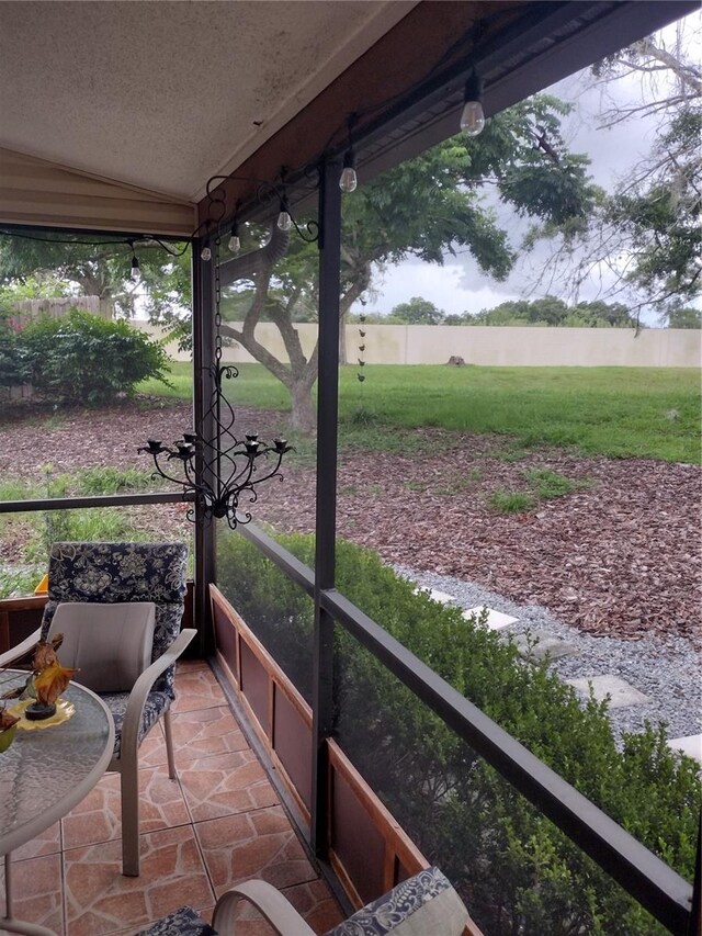 view of sunroom / solarium