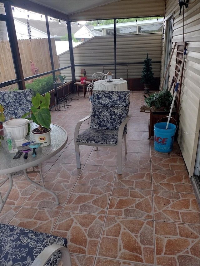 view of sunroom / solarium