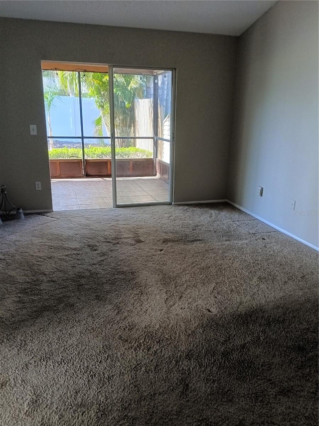 spare room featuring light carpet