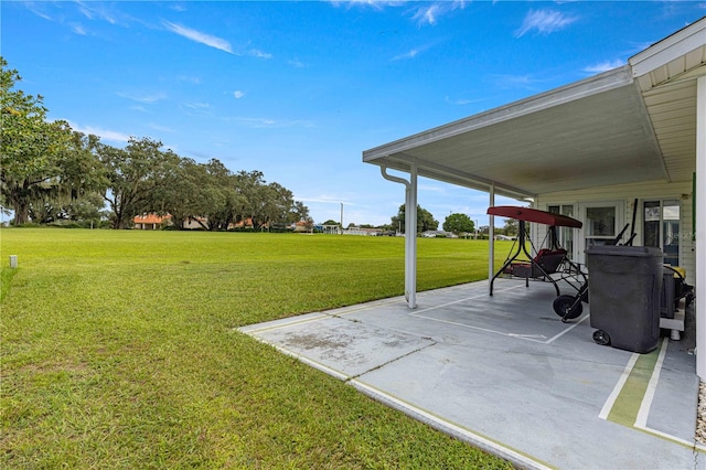 view of yard with a patio