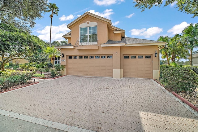 view of front of home featuring a garage