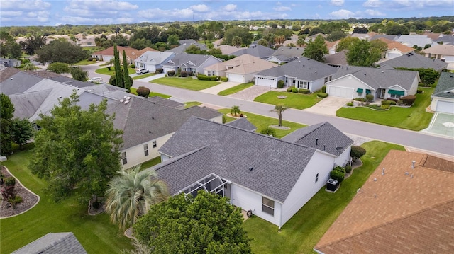 bird's eye view with a residential view