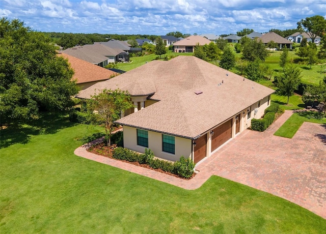 aerial view featuring a residential view