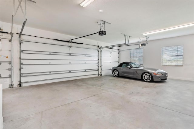 parking garage with a garage door opener