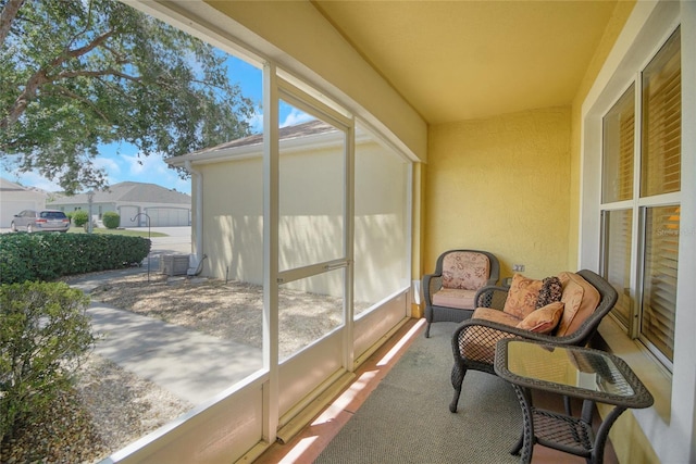 view of sunroom