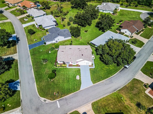 bird's eye view with a residential view