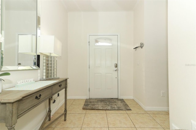 view of tiled foyer