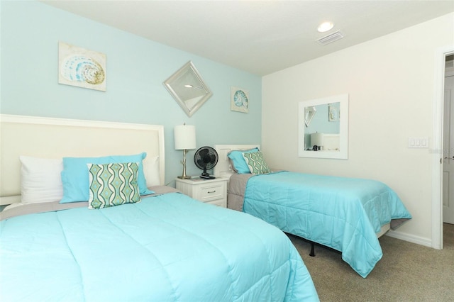 bedroom with carpet floors