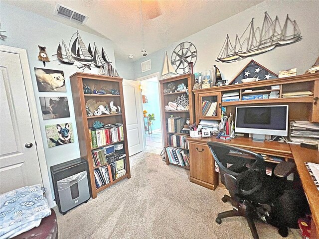1771 Henin Cir, Tavares, FL 32778 - carpeted office featuring a textured ceiling and visible vents