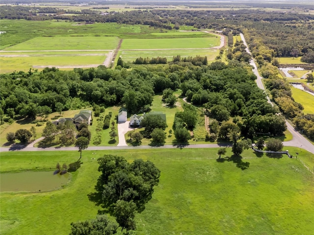 bird's eye view with a rural view