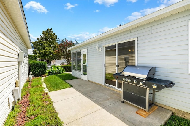 view of patio / terrace featuring area for grilling