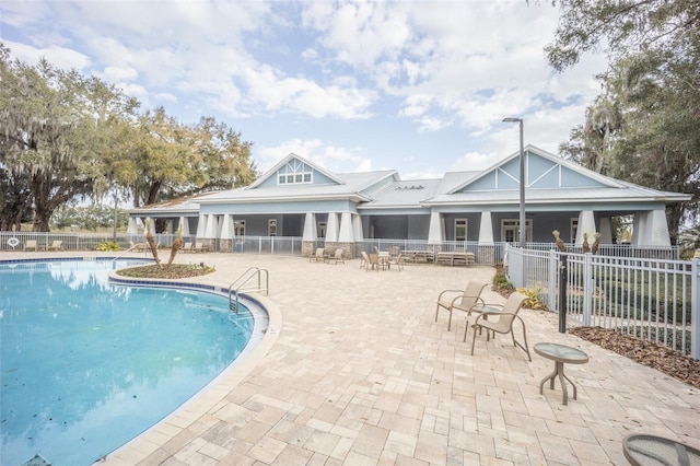 view of pool with a patio