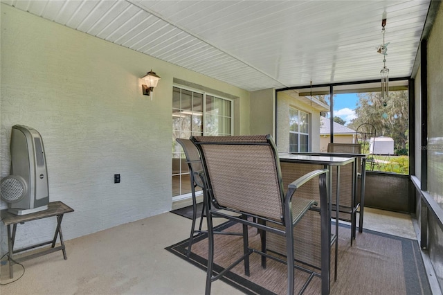 view of sunroom