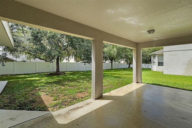 view of yard with a patio