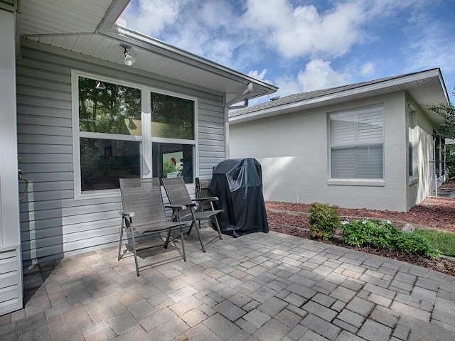 view of patio / terrace with area for grilling