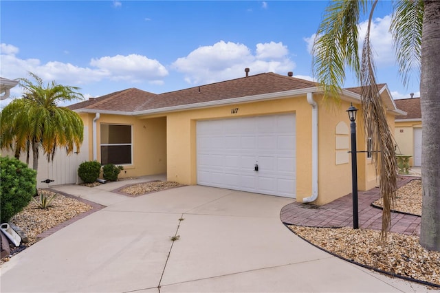 ranch-style house with a garage