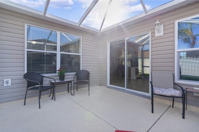 view of sunroom