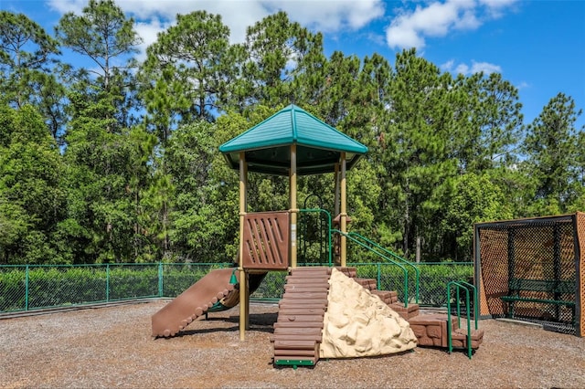 view of jungle gym