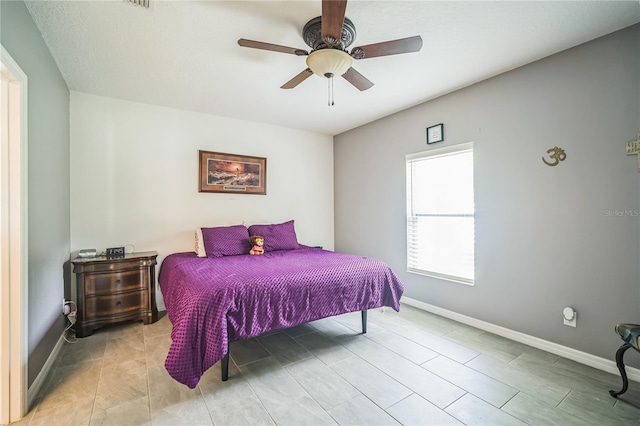 bedroom with ceiling fan