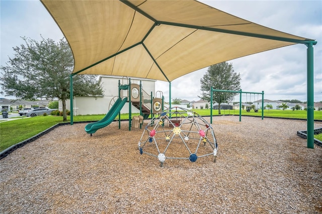 view of jungle gym