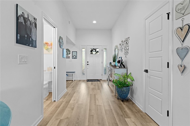 interior space with light wood-type flooring