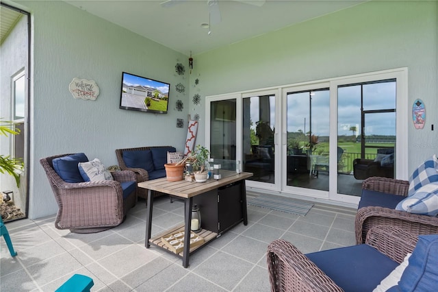 view of patio / terrace featuring an outdoor living space