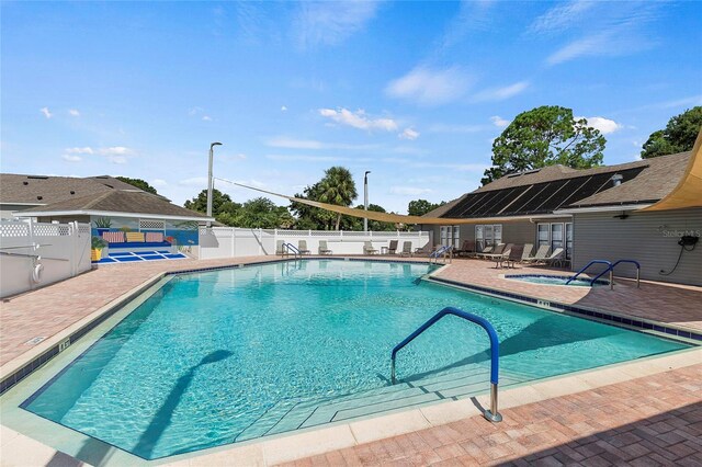 view of pool with a patio area