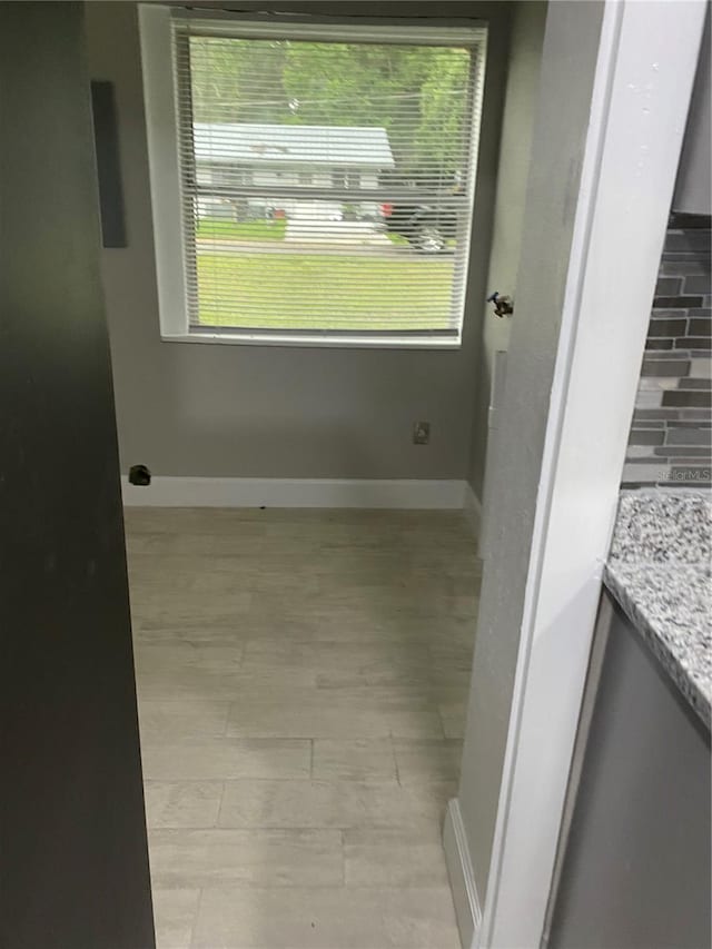 interior space with light wood-type flooring