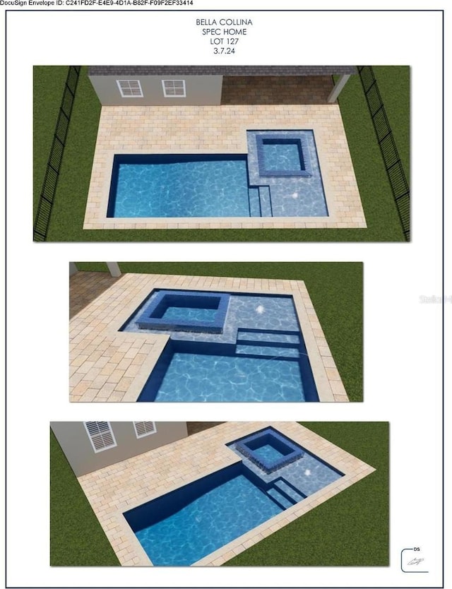 15607 Vetta Dr, Montverde, FL 34756 - view of swimming pool featuring an in ground hot tub